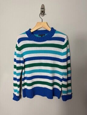 Kiel James Patrick Striped Coastal Crewneck Sweater Medium!